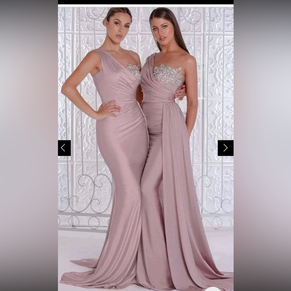 Elegant Mauve Evening Gown
